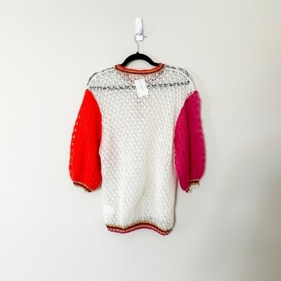 NWT ROSE CARMINE Mohair White Sweater US 4 - Picture 4 of 7